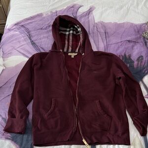 Burberry Burgundy Lightweight Jacket